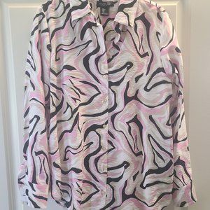 Rachel Zoe Swirl Print Blouse - Size Small